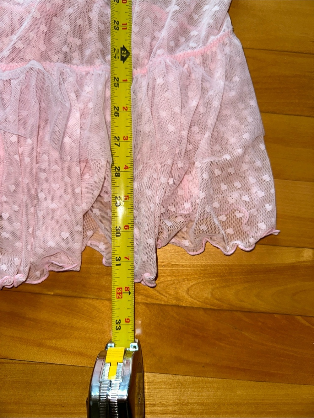 Wild Fable Womens XL Pink Heart Lace Slip Dress Sheer Ruffle Coquette Y2K - Picture 9 of 9
